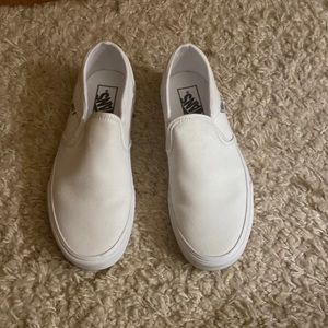 White slip on vans